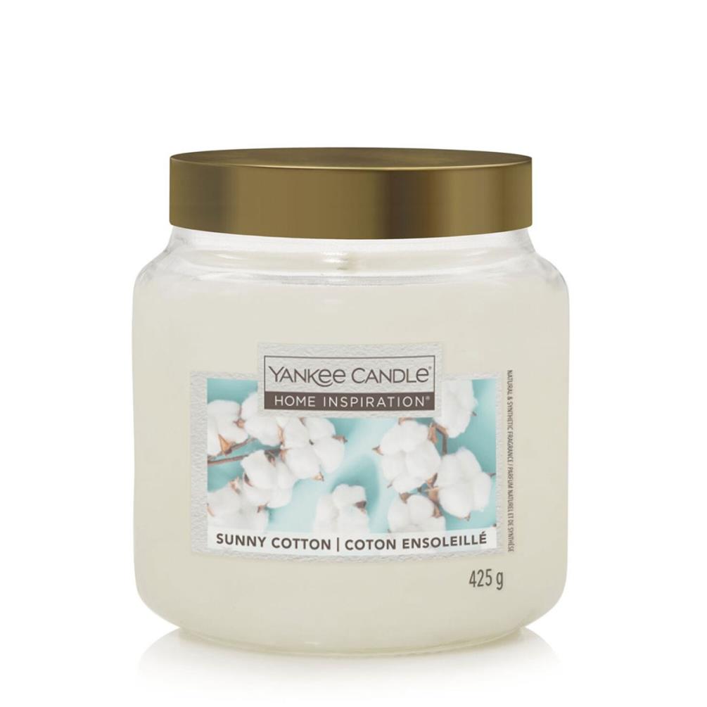 Yankee Candle Home Inspiration Sunny Cotton Medium Jar Candle £6.59